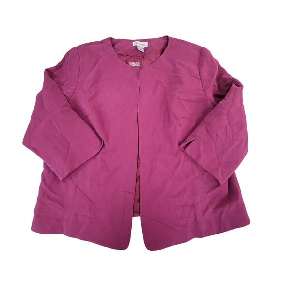 Studio 101 Size 1x Pink Long Sleeve Cardigan Jacket - Picture 1 of 4